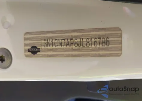 2018 Nissan Versa 1.6 Sv from USA, damaged, VIN 3N1CN7AP8JL816786